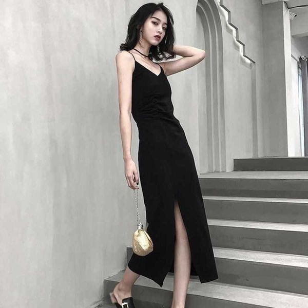 temperament suspender women 2020 spring and summer new nightclub slim split bottom long skirt autumn dress, Black;gray
temperament suspender women 2020 spring and summer new nightclub slim split bottom long skirt autumn dress, Black;gray
