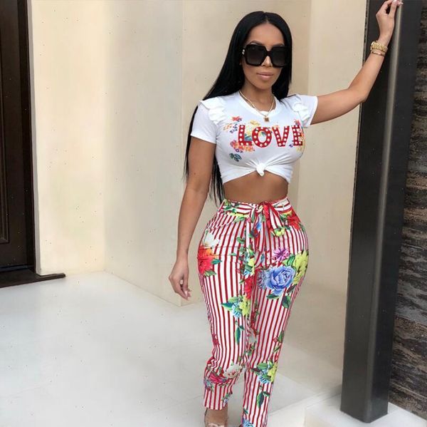summer 2 piece outfits womens tracksuits bodycon short sleeve love letter crop and high waist fitness stipe print leg, Gray
summer 2 piece outfits womens tracksuits bodycon short sleeve love letter crop and high waist fitness stipe print leg, Gray