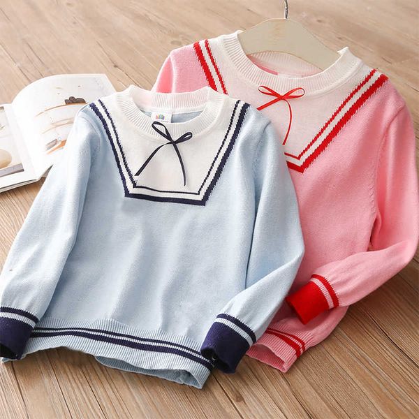 autumn spring 2 3 4 5 6 7 8 10 years children o-neck knitted pullover bow cotton navy style sweater for baby kids girls 210529, Blue
autumn spring 2 3 4 5 6 7 8 10 years children o-neck knitted pullover bow cotton navy style sweater for baby kids girls 210529, Blue