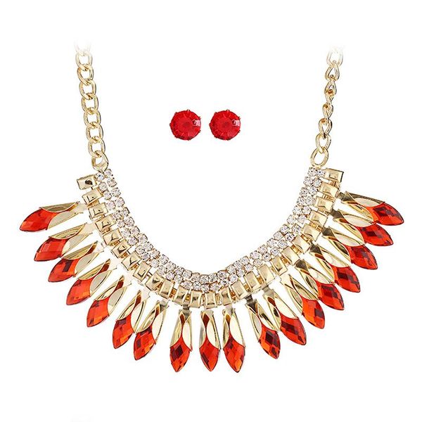 earrings & necklace exaggerated woman set drop shape crystal pendant for women's party accessories jewelry 2021, Silver
earrings & necklace exaggerated woman set drop shape crystal pendant for women's party accessories jewelry 2021, Silver
