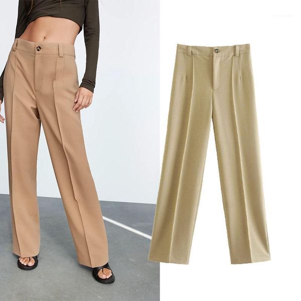 women's pants & capris xypskh za women 2021 fashion side pockets front darts office wear vintage high waist zipper female trousers muje, Black;white
women's pants & capris xypskh za women 2021 fashion side pockets front darts office wear vintage high waist zipper female trousers muje, Black;white