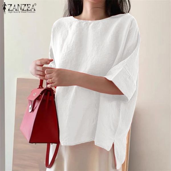 women's blouses & shirts summer women blouse solid tunic elegant o neck half sleeve office work shirt female casual loose blusas, White
women's blouses & shirts summer women blouse solid tunic elegant o neck half sleeve office work shirt female casual loose blusas, White