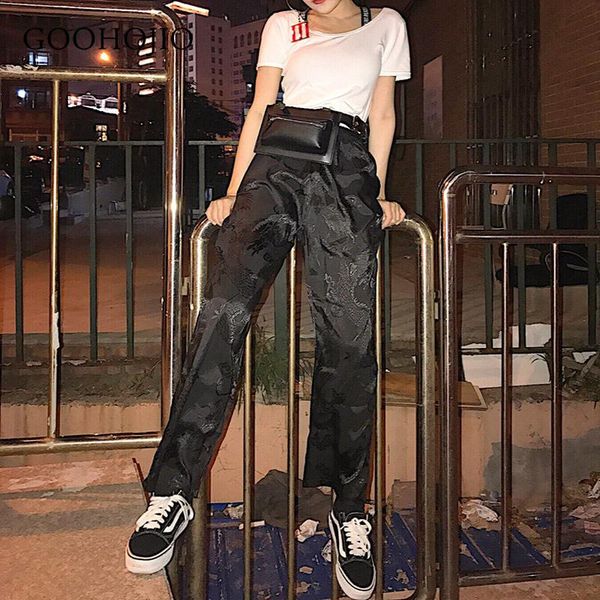 women's pants & capris goohojio 2021 spring and autumn vintage for couples fashionable casual trousers women all-match loose chic, Black;white
women's pants & capris goohojio 2021 spring and autumn vintage for couples fashionable casual trousers women all-match loose chic, Black;white