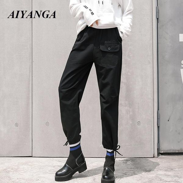 women's pants & capris fashion bf style cargo women 2021 spring summer female casual trousers high waist ankle-length elastic harem, Black;white
women's pants & capris fashion bf style cargo women 2021 spring summer female casual trousers high waist ankle-length elastic harem, Black;white
