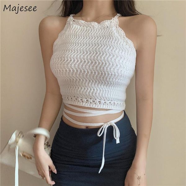 women's tanks & camis camisole women halter bandage design pure color knitted stylish female slim beach summer leisure street crop top, White
women's tanks & camis camisole women halter bandage design pure color knitted stylish female slim beach summer leisure street crop top, White