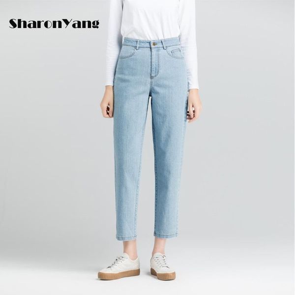 women's jeans basic soft pants harem female straight leg all match high waist femme ankle length denim for women plus size, Blue
women's jeans basic soft pants harem female straight leg all match high waist femme ankle length denim for women plus size, Blue