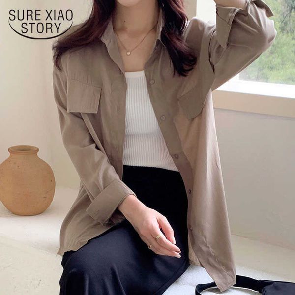 vintage loose chiffon blouse blusas women blouse long sleeve woman shirt summer solid pocket chic lady clothing 10008 210527, White
vintage loose chiffon blouse blusas women blouse long sleeve woman shirt summer solid pocket chic lady clothing 10008 210527, White