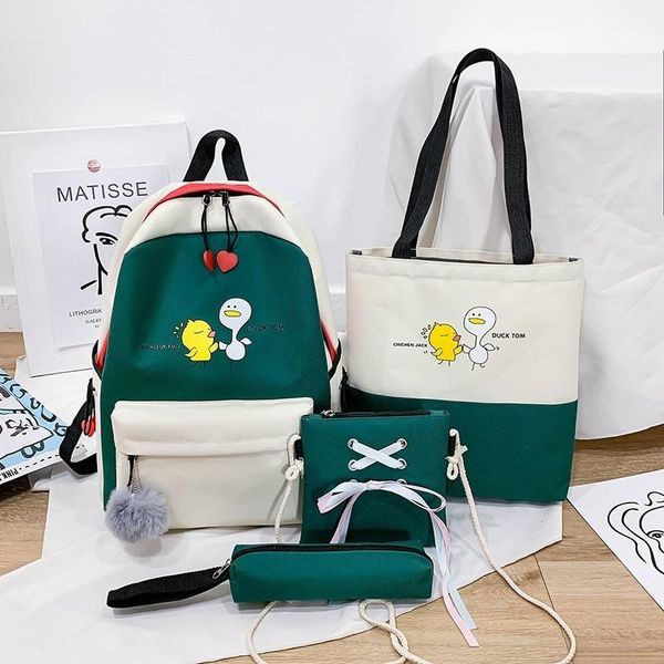 backpack 4pcs/set women canvas backpacks school rucksack teenagers student book bag girls shoulder bags pencil case cute unisex
backpack 4pcs/set women canvas backpacks school rucksack teenagers student book bag girls shoulder bags pencil case cute unisex