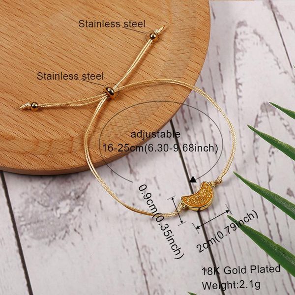charm bracelets hand braided rope bracelet with flash moon handwoven chain for woman girls birthday valentine's day lb, Golden;silver
charm bracelets hand braided rope bracelet with flash moon handwoven chain for woman girls birthday valentine's day lb, Golden;silver