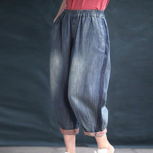 women's jeans johnature spring summer loose casual pocket elastic waist straight denim pants 2021 simple comfortable all-match women, Blue
women's jeans johnature spring summer loose casual pocket elastic waist straight denim pants 2021 simple comfortable all-match women, Blue