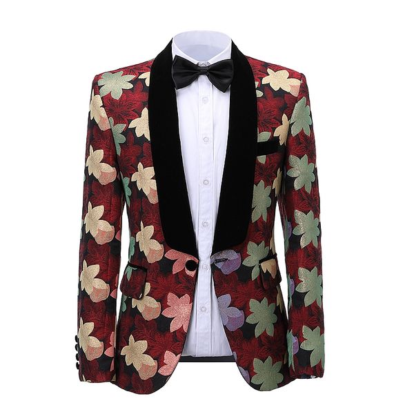 mens 2-pieces formal suit flower pattern printed blazer and pants slim fit suit fashion wedding groom dress singer stage suits, Black;red
mens 2-pieces formal suit flower pattern printed blazer and pants slim fit suit fashion wedding groom dress singer stage suits, Black;red