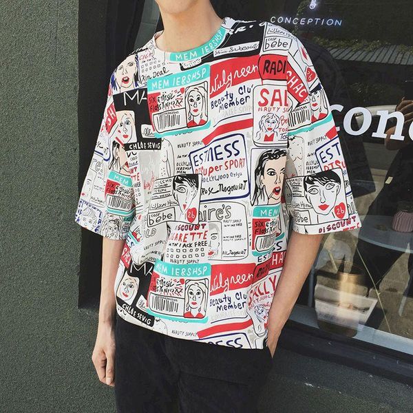 women's t-shirt 2021 summer graphic tees casual loose short sleeve korean punk sweatshirts shirts for women oversized goth graffiti, White
women's t-shirt 2021 summer graphic tees casual loose short sleeve korean punk sweatshirts shirts for women oversized goth graffiti, White
