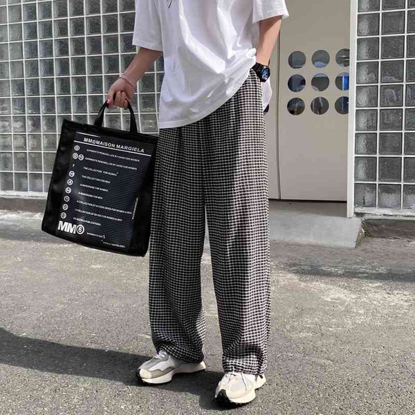 men's pants summer thin plaid fashion retro casual men streetwear korean loose straight wide-leg mens trousers s-xl l66k, Black
men's pants summer thin plaid fashion retro casual men streetwear korean loose straight wide-leg mens trousers s-xl l66k, Black