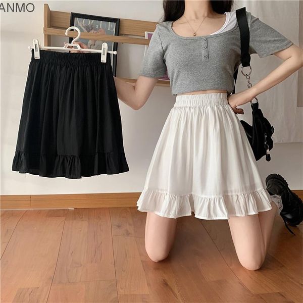 women's shorts temperament pleated ruffle skirt summer 2021 korean high waist slim a-line short, White;black
women's shorts temperament pleated ruffle skirt summer 2021 korean high waist slim a-line short, White;black