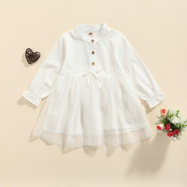 girl's dresses baby long sleeve shirt dress with bow decoration mesh stitching elastic band a-line spring summer clothing, Red;yellow
girl's dresses baby long sleeve shirt dress with bow decoration mesh stitching elastic band a-line spring summer clothing, Red;yellow