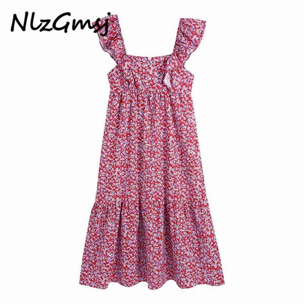 dres ruffle floral print red short sleeve vintage elegant beach strap maxi es 04 210628, Black;gray
dres ruffle floral print red short sleeve vintage elegant beach strap maxi es 04 210628, Black;gray