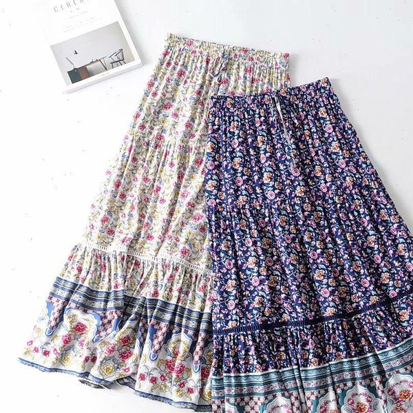 women maxi skirt bohemian lace casual beach 2021 summer boho hippie long women skirt falda mujer moda jupe beach party wear, Black
women maxi skirt bohemian lace casual beach 2021 summer boho hippie long women skirt falda mujer moda jupe beach party wear, Black