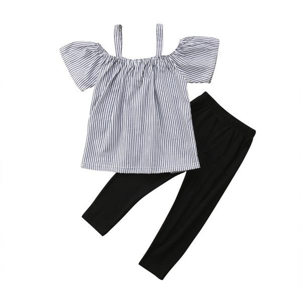 clothing sets kids baby girl clothes spring summer 2pcs off shoulder +black solid pants fashion outfits set size 1-6years, White
clothing sets kids baby girl clothes spring summer 2pcs off shoulder +black solid pants fashion outfits set size 1-6years, White
