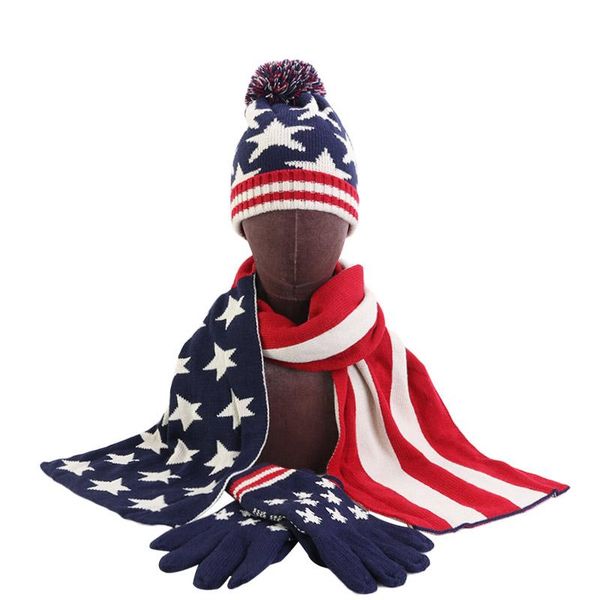 hats, scarves & gloves sets winter usa uk flag pattern knitted hat beanie scarf glove 3 pieces set keep warm suit, Blue;gray
hats, scarves & gloves sets winter usa uk flag pattern knitted hat beanie scarf glove 3 pieces set keep warm suit, Blue;gray