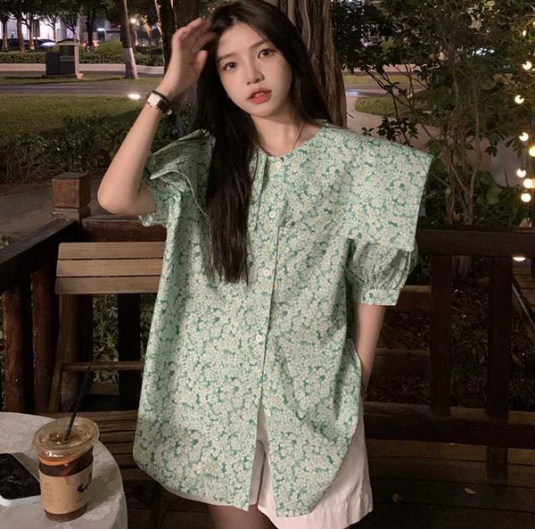 summer women's blouse short sleeve shirts large lapel vintage korean fashion plus size women elegant shirt 210531, White
summer women's blouse short sleeve shirts large lapel vintage korean fashion plus size women elegant shirt 210531, White