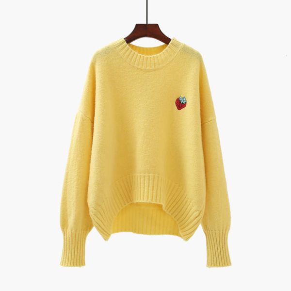 sweet little fresh strawberry embroidered sweater for women in autumn and winter 2020, White;black
sweet little fresh strawberry embroidered sweater for women in autumn and winter 2020, White;black