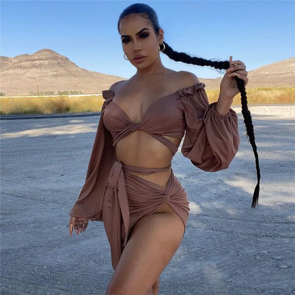 autumn v-neck ruffles long lantern sleeve crop side slit long skirts 2 piece club outfit casual two piece set, White
autumn v-neck ruffles long lantern sleeve crop side slit long skirts 2 piece club outfit casual two piece set, White