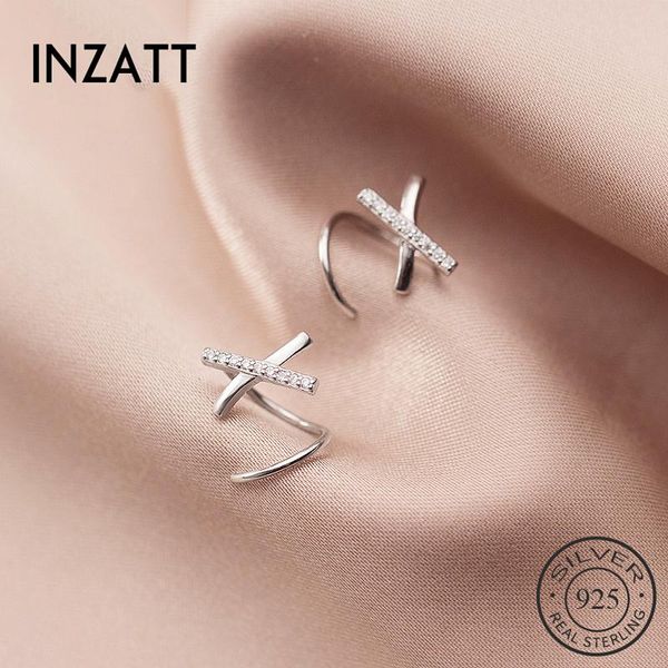 hoop & huggie inzareal 925 sterling silver zircon cross x earrings for fashion women party punk fine jewelry minimalist accessories, Golden;silver
hoop & huggie inzareal 925 sterling silver zircon cross x earrings for fashion women party punk fine jewelry minimalist accessories, Golden;silver