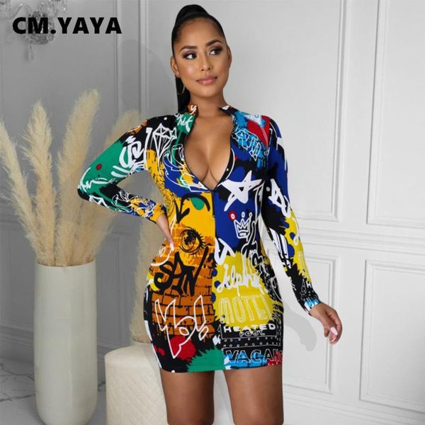 cm.yaya graffiti letter midi bodycon dress for women streetwear long sleeve zipper mini dresses pencil vestido fall winter, Black;gray
cm.yaya graffiti letter midi bodycon dress for women streetwear long sleeve zipper mini dresses pencil vestido fall winter, Black;gray