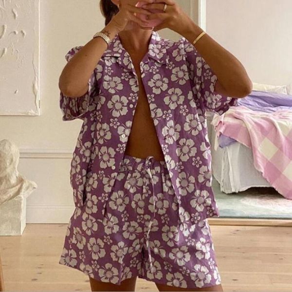 women's tracksuits flower printed shirts set shorts beach sytle holiday home outfit fashion leisure two piece female shirts+shorts, Gray
women's tracksuits flower printed shirts set shorts beach sytle holiday home outfit fashion leisure two piece female shirts+shorts, Gray