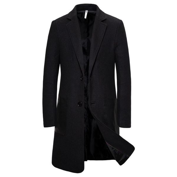 new 2021 winter men blend coats d men's overcoat business long section wool coat male 19h6, Black
new 2021 winter men blend coats d men's overcoat business long section wool coat male 19h6, Black