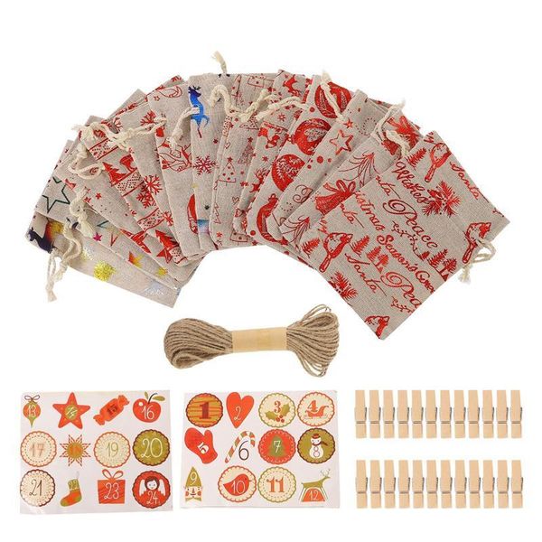 24pcs christmas candy bags gift pouch drawstring decals clips and rope wedding christmas party decorations
24pcs christmas candy bags gift pouch drawstring decals clips and rope wedding christmas party decorations