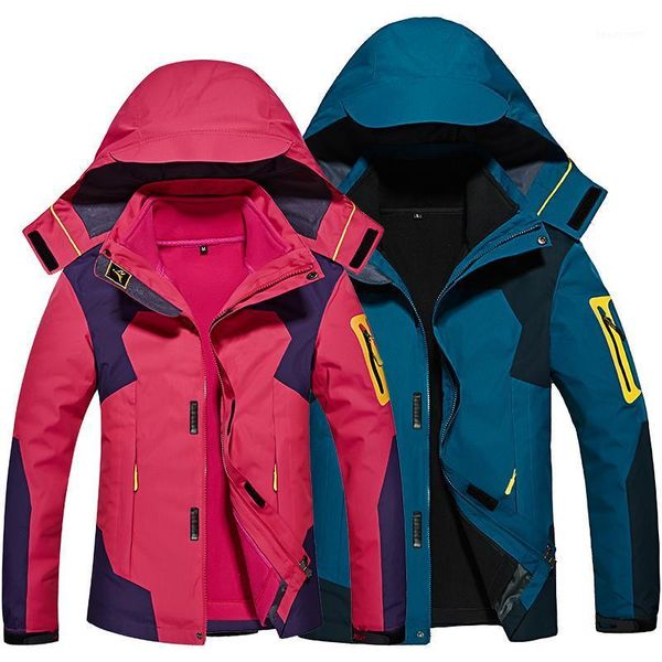 outdoor ski-wear, men's and women's logo triad removable two-piece hair thickening mountaineering wear a coat trench coats, Tan;black
outdoor ski-wear, men's and women's logo triad removable two-piece hair thickening mountaineering wear a coat trench coats, Tan;black