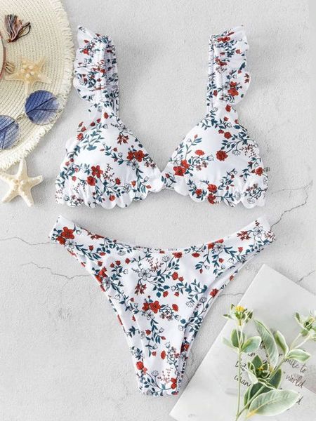 print split bikini swimsuit for girls in 2020, White;black 
print split bikini swimsuit for girls in 2020, White;black