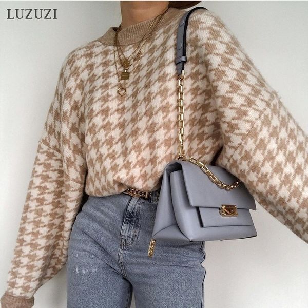 2021 new autumn vintage geometric khaki knitted women casual houndstooth lady pullover sweater female winter jumper jmbc, White;black
2021 new autumn vintage geometric khaki knitted women casual houndstooth lady pullover sweater female winter jumper jmbc, White;black