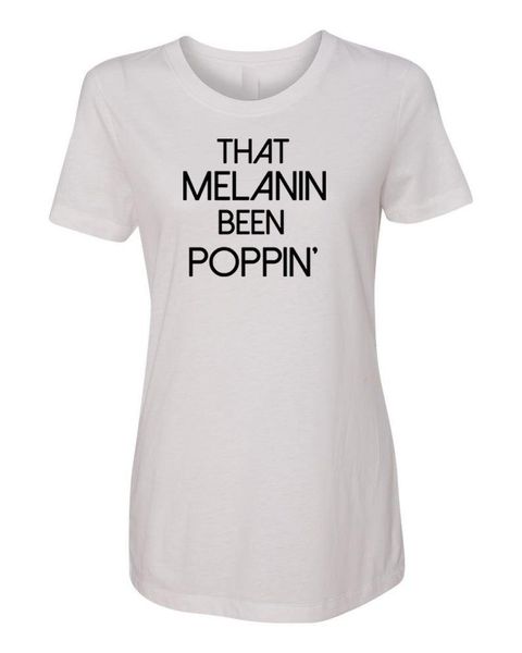 women's t-shirt letter that melanin been popping printed 100% cotton short sleeve crewneck black women girl tshirts tees for ladies, White
women's t-shirt letter that melanin been popping printed 100% cotton short sleeve crewneck black women girl tshirts tees for ladies, White