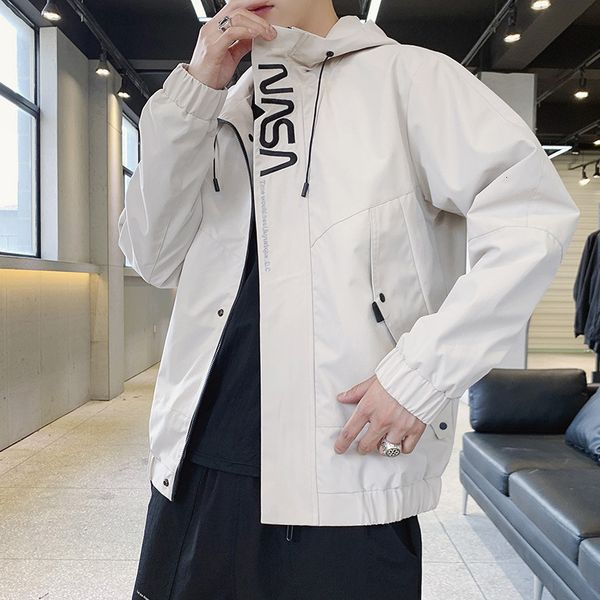 young male students spring and autumn hooded slim embroidery leisure simple fashion large size work jacket men, Black;brown
young male students spring and autumn hooded slim embroidery leisure simple fashion large size work jacket men, Black;brown