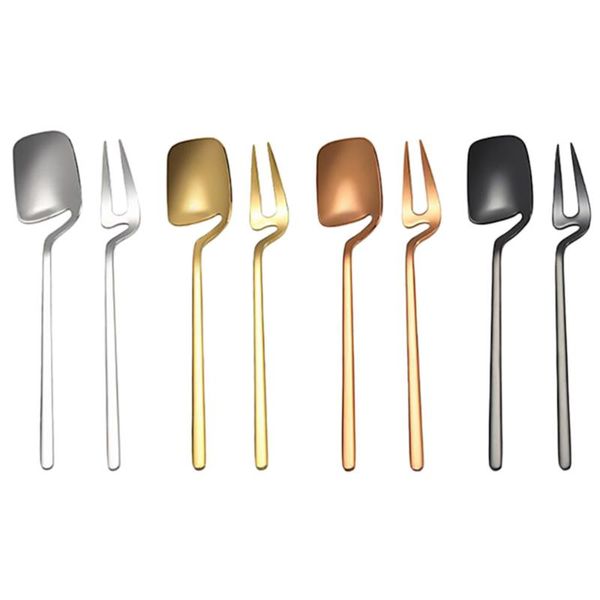 spoons 1 set 8 pcs stainless steel dessert forks mixing (assorted color) 
spoons 1 set 8 pcs stainless steel dessert forks mixing (assorted color)
