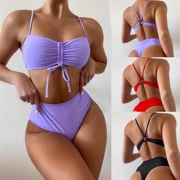 women's swimwear shiny bikini set 2021 swimsuit female push up women bathers hollow bathing suit split bandage biquini, White;black
women's swimwear shiny bikini set 2021 swimsuit female push up women bathers hollow bathing suit split bandage biquini, White;black