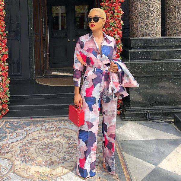 two piece dress office lady suit sets elegant long sleeve full trousers plus size flower print turn down collar work business suits, White
two piece dress office lady suit sets elegant long sleeve full trousers plus size flower print turn down collar work business suits, White