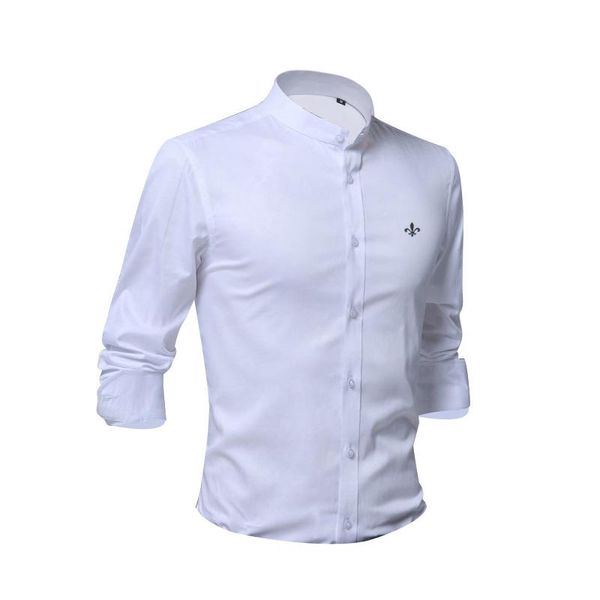 men's casual shirts 100% cotton embroidered blusa camisa social masculina dudalinas long sleeve slim fit shirt men floral clothing whit, White;black
men's casual shirts 100% cotton embroidered blusa camisa social masculina dudalinas long sleeve slim fit shirt men floral clothing whit, White;black