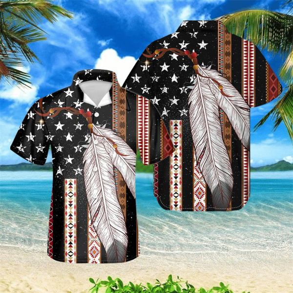 men's casual shirts brand designer amercian tribe hawaiian aloha shirt men short sleeve retro party button down beach guayabera plus s, White;black
men's casual shirts brand designer amercian tribe hawaiian aloha shirt men short sleeve retro party button down beach guayabera plus s, White;black