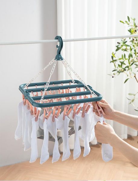 hangers & racks 32 clips folding clothes air dryer hanger multifunctional rack windproof socks underwear organizer space saving
hangers & racks 32 clips folding clothes air dryer hanger multifunctional rack windproof socks underwear organizer space saving