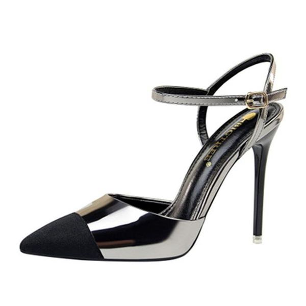 dress shoes fashion professional women's with thin and shallow mouth high-heeled slimming hollow color-matching pointed sandals, Black
dress shoes fashion professional women's with thin and shallow mouth high-heeled slimming hollow color-matching pointed sandals, Black