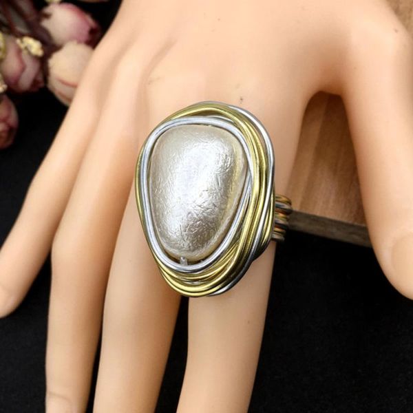 cluster rings handmade wire spiral bezel geometric simulated pearl women fashion jewelry finger statement ukmoc, Golden;silver
cluster rings handmade wire spiral bezel geometric simulated pearl women fashion jewelry finger statement ukmoc, Golden;silver