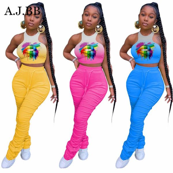 new fashion cartoon printed women's sports suit summer casual o-neck sleeveless vest and trousers two-piece set, Gray 
new fashion cartoon printed women's sports suit summer casual o-neck sleeveless vest and trousers two-piece set, Gray