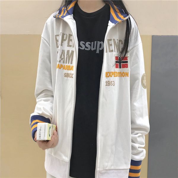 2021 new loose sporty casual zipper stand-up collar sweatshirt drop shoulders long sleeves personalized printing without hood xjk4, Black
2021 new loose sporty casual zipper stand-up collar sweatshirt drop shoulders long sleeves personalized printing without hood xjk4, Black