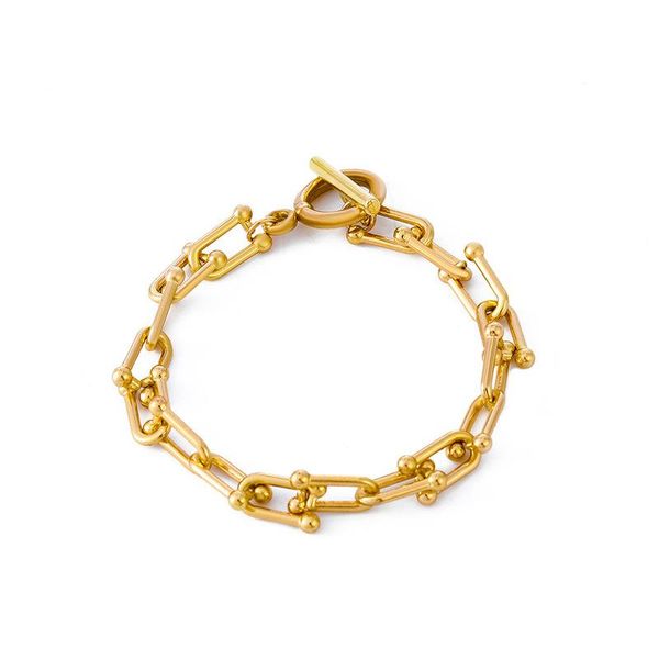 link, chain luoyiyang fashion jewelry bracelets for women ins style geometry ot buckle couple bracelet women's accessories, Black
link, chain luoyiyang fashion jewelry bracelets for women ins style geometry ot buckle couple bracelet women's accessories, Black