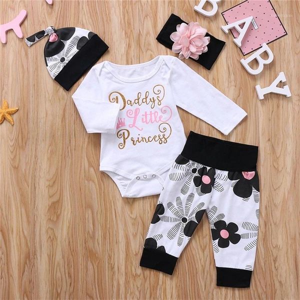 clothing sets 4pcs born kids baby girl casual floral clothes cotton jumpsuit romper pants cute hat headband outfit for summer1, White
clothing sets 4pcs born kids baby girl casual floral clothes cotton jumpsuit romper pants cute hat headband outfit for summer1, White