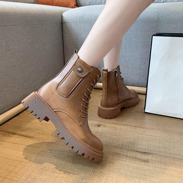 boots women's ankle pu leather zipper platform lace up non slip solid color fashion ladies short square heels female shoes, Black
boots women's ankle pu leather zipper platform lace up non slip solid color fashion ladies short square heels female shoes, Black