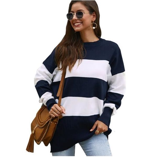 2021 autumn winter new fashion women's knitted pullover striped yellow casual o-neck long sleeve oversized sweater e6gm, White;black
2021 autumn winter new fashion women's knitted pullover striped yellow casual o-neck long sleeve oversized sweater e6gm, White;black